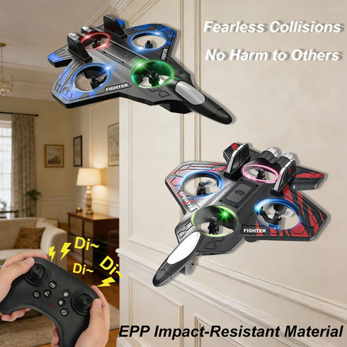 360 Foam Remote Control Airplanes, RC Planes with Light, RC Airplane Fighter Jet, Flip, Stunt Roll, Drones for Men