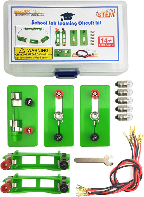 EUDAX Electricity Experiment Set, Physics Science Lab Learning Circuit Kit for Kids Junior Senior High School Students