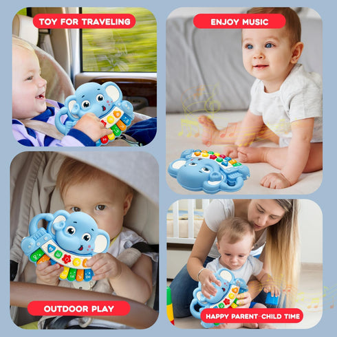 AZJMTLW 18+ Baby Music Toys for Toddlers, Light Up Music Baby Toys for Months Early Learning Educational Piano Keyboard