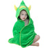 MICHLEY Unisex Baby Animal Hooded Bath Towel, Soft Cotton Beach Swimming Bathrobe for 0-6T, Green