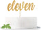 Eleven Cake Topper for Happy 11th Birthday or Anniversary Party Decor - Mixed Gold Glitter Decoration Supplies