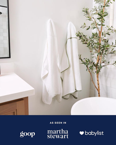 100% Cozy Lalo The Hooded Towel - Organic Cotton, Soft on Sensitive Skin, & Absorbent, Machine Washable Baby Hooded