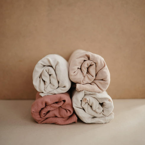 mushie Ultra-Soft Muslin Changing Pad Cover in White