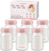 6PCS Breastmilk Storage Bottle Compatible with Spectra S1/S2/SG/9Plus /Motif Luna Flange, Wide-Neck