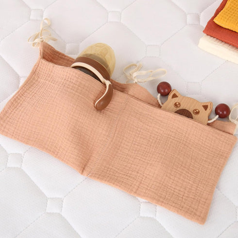Tizuqe 2 Nursery Bedside Hanging Storage Bag for Baby Pockets Crib Organizes Diaper & Toy Storage Solution Space Saving