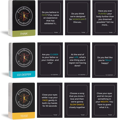 CardSparks! Couples Conversation Cards, 420 Cards for Better Relationships and Deeper Connection, Fun Game for Date