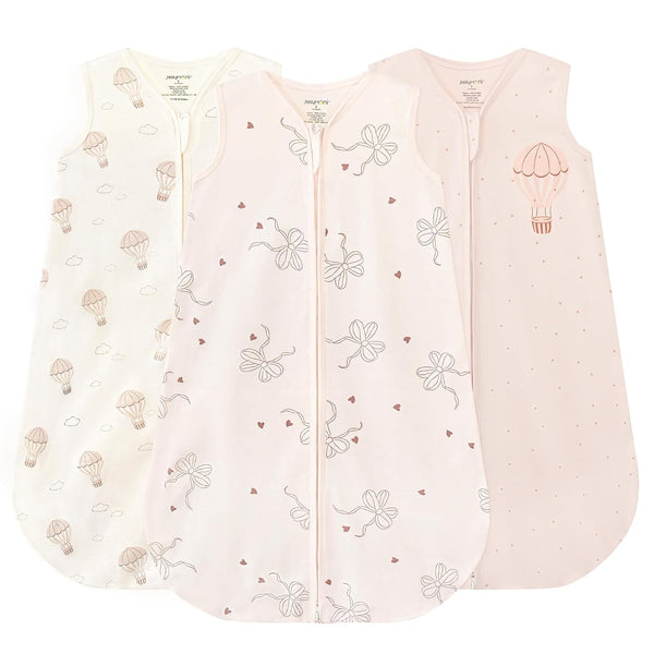 JELLYMONI Baby Sleep Sack 18-24 Months, 100% Cotton 3 Pack 0.5 TOG