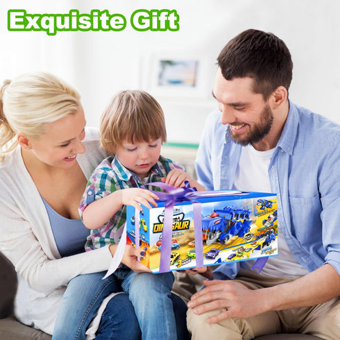 VESIHOLO 3-5, 12 Set, 3 4 5+ Dinosaur Toys for Kids Dinosaur Truck with Cars Toys, Car Track Birthday Gifts Toys