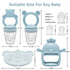 MISSLILI Baby Silicone Fruit Food Feeder Pacifier & Breastmilk Popsicle Molds, BPA Free Baby Food Storage Containers