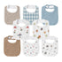 GLLQUEN BABY Muslin Drool Bibs for Boys and Girls, 8 Pack, Adjustable Baby Bibs for Teething and Feeding Essentials