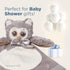 Bearington Collection Owl Plush Stuffed Animal Security Blanket Lovey - 15 in Gray Satin Trim for Newborns & Infants