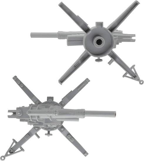 BMC Toys WW2 88mm 2pc BMC Classic German Artillery - Gray Plastic Army Men Accessories