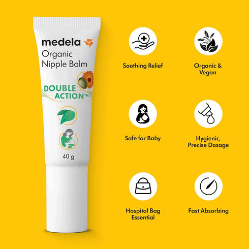 1.34 oz Medela Organic Nipple Cream & Pumping Lubricant, Soothes & Nourishes for Breastfeeding, Made with Natural