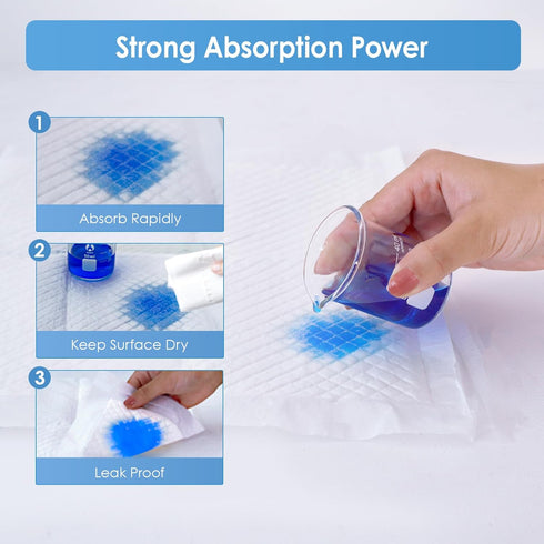 Disposable Changing Pads for Baby, 50 Pack Waterproof Disposable Underpads, Ultra Absorbent Diaper Changing Mat 13 x 18