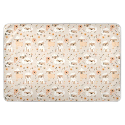 siphylline Cream Playful Lambs Extra Large Resuable Changing Pad Covers Water Resistant Diaper