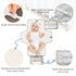 PaChyLuu Portable Baby Changing Pad - Retro Cow Print Waterproof Diaper Changing Mats for Baby Boys Girls, Lightweight