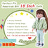 Doll Clothes 3 Pc. Set - Light Green Grey Plaid Hooded Thick Coat, Checkerboard Jacket, Warm Outfit for 18" Dolls