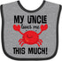 inktastic Uncle Loves Me Child's Crab Baby Bib
