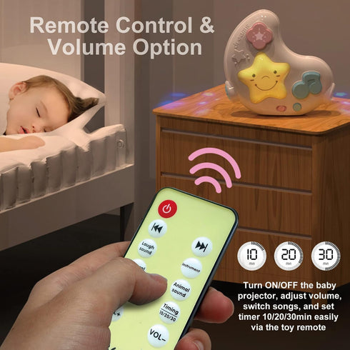 cxjoigxi 108 White Noise Machine and Baby Soother with Remote, Lullaby Music, Soothing Sounds and Night Light