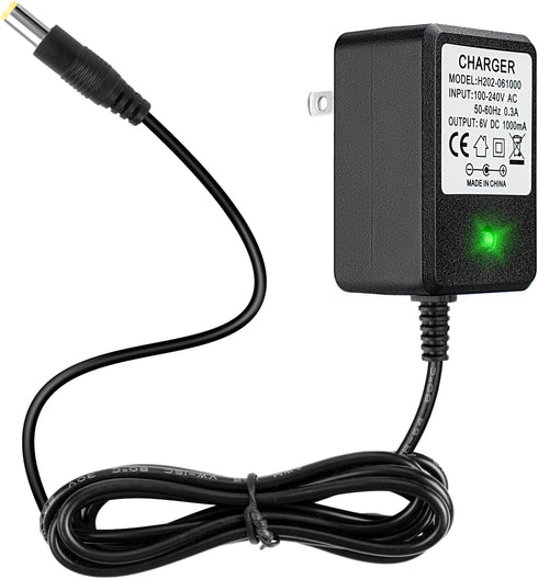 Cilehall 6V Charger for Kids Ride On Car Toys, 6 Volt Battery Charger