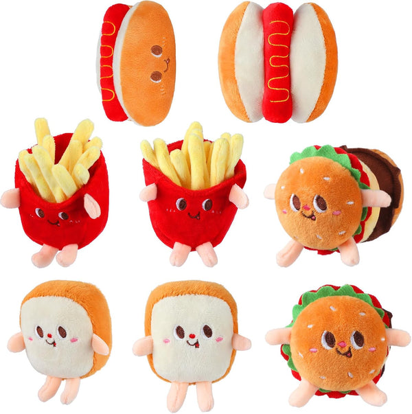 Aoriher 10 Pcs Food Plush Toy Food Stuffed Animals Soft Simulation Hamburger