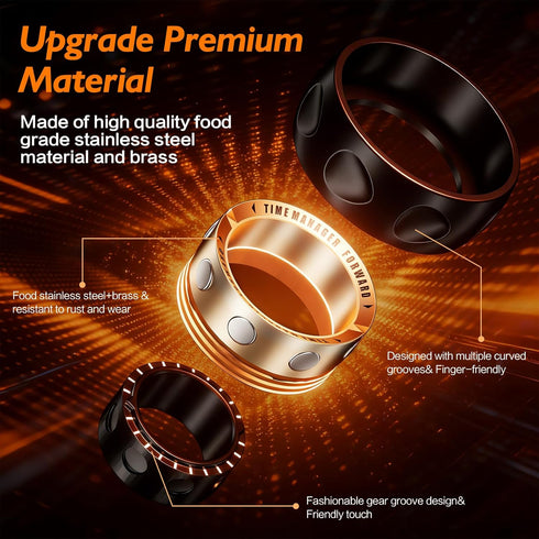 Upgraded Fidget Spinner for Stress Relief Magnetic Fidget Ring Toy with Mechanical Sound Sensory Stress Toys Anxiety
