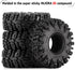 INJORA 1.0 Tires - S5 Swamp Claw Mud Terrain Tires for TRX4M AX24 SCX24 FCX24 1/18 1/24 RC Crawler Car, 64 * 24mm, T1019