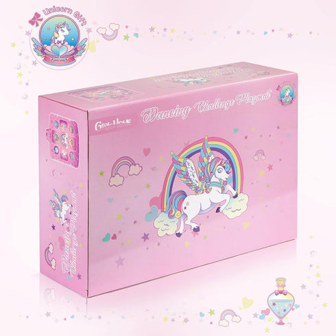 5 2026 3-12 GirlsHome Dance Mat - Unicorn Toys for Girls Rhythm Step Play mat, Electronic Dance Pad with Game Modes