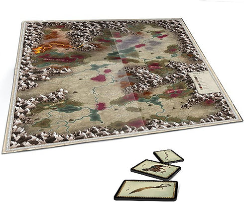 Free League Forbidden Lands: The Bloodmarch - Map & Cards Pack, Includes Map, Cards & Stickers for RPG Accessories