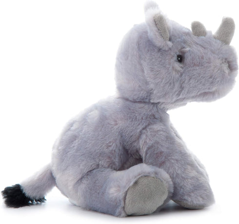 The Petting Zoo Rhino Plush Toy, Gifts for Kids, Wild Onez Zoo Animals (8 inches)