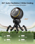 60 4 Mini Portable Stroller Fan Auto Oscillation, Quiet USB-C Rechargeable Baby Fan, Speeds, Night Light & Warning
