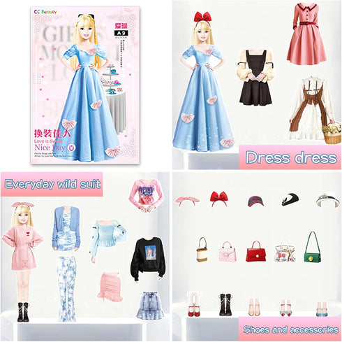 Magnetic Dress Up Paper Dolls - Girls Ages 4-7, Pretty Princess Game, Dress Up Toys, Imaginative Birthday Gifts