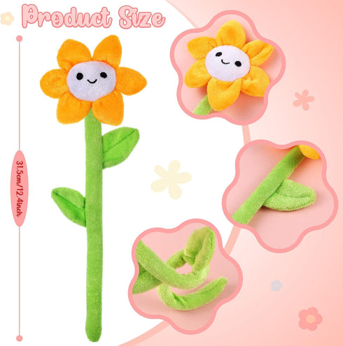 ZJoey 10 12.6 Inch 2026 Wife(10 Pcs Plush Sunflower Flower Stuffed Bendable Stems Plush Bouquet Toy Soft Rose Flower