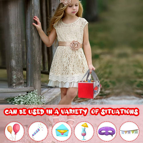 Carrying Case for Tonies Starter Set - Storage Bag for Tonies Figurine, Red Felt Cloth Toy Bag