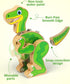 Playset, 3 4 5 Coogam Build Your Own Dinosaurs Toy, Snap Together Building Dinosaurs Wooden STEM Take Apart Dinosaur