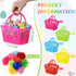 50 Wenqik Pcs Plastic Easter Baskets for Kids Bulk Easter Egg Baskets Empty Easter Plastic Buckets for Kids with Handle