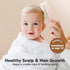 Set Baby Hair Brush and Comb for Newborn and Baby Washcloths Bundle - Natural Wooden Hairbrush with Soft Goat Bristles