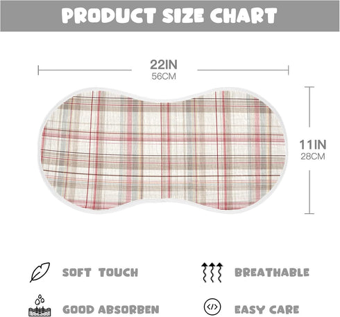 decor gift 4 Pack 22x11in Cotton Burp Cloth Soft and Absorbent? Mars Plaid Offwhite Buffallo Milk Spit Up Cloth