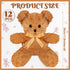 12 11.8 Inch(Brown) Jenaai Pieces Stuffed Animals Stuffed Bear with Bow Soft Party Gift Bears for Shower Centerpieces