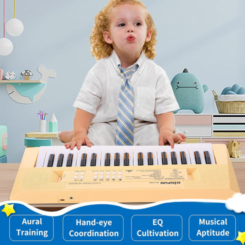 ZuzuBlooploo 37 3 4 5 6 Kids Piano Keyboard, Keys Portable Music Keyboard Early Learning Educational Electronic Music