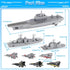 Set Model Military Naval Ship Aircraft Carrier Toy Play with Small Scale Model Planes, Battleship and Supply Ship