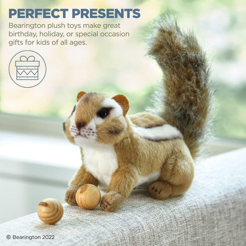 Bearington Collection Chippie Plush Chipmunk Stuffed Animal - 7 Inch