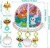 OKOOKO Rear Facing Car Seat Toy - Double-Sided Baby Travel Toy with Mirror, Plush Rattle Teether for Newborn Infant