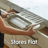 100% countertop PopYum Seattle Gray Space Saving Drying Rack from Recycled Bottles with Clear Frosted Silicone Drying