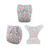 6pcs+ 6pcs 6YDG08 babygoal Reusable Cloth Diapers for Girls, Adjustable Washable Nappy Microfiber Inserts+One Wet Bag