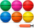 6 Inch Mini Basketballs, 6 Pack for Toddlers Kids Teenagers, Durable PVC Basketball Set with Pump for Pool