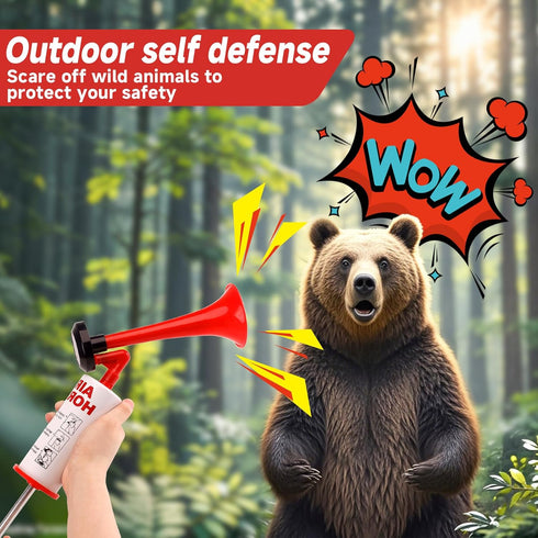 Handheld Air Horn, BANHAO Aluminum Loud Noise Maker Safety Boat Car Sports Events Handheld Air Pump Loud Safety Horn