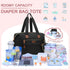 Mommy Pritent Diaper Bag Tote, Diaper Baby Bags with Pacifier Case, Shoulder Straps, Stroller Clips, Waterproof Large