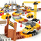 Construction Race Tracks Set, Flexible Train Tracks w/ 2 Electric Construction Race