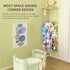 Stuffed Animal Storage for Plushie Toys - Large Wood Corner Hanging Pet Storage with Sky Pattern, Length Adjustable Toy